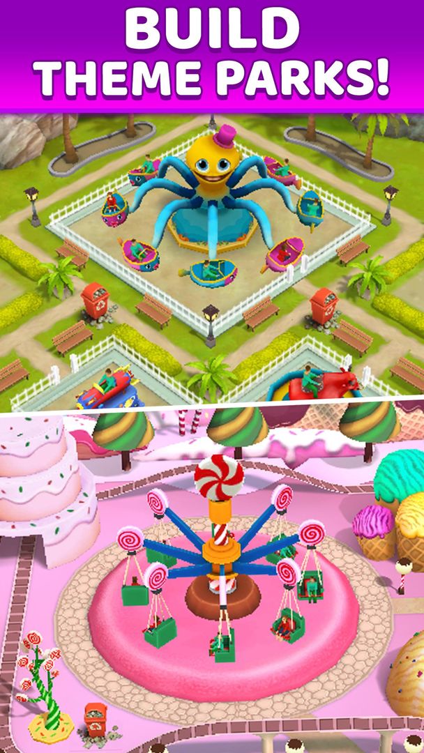 Funscapes: A Theme Park Game with Match 3 Puzzle ภาพหน้าจอเกม