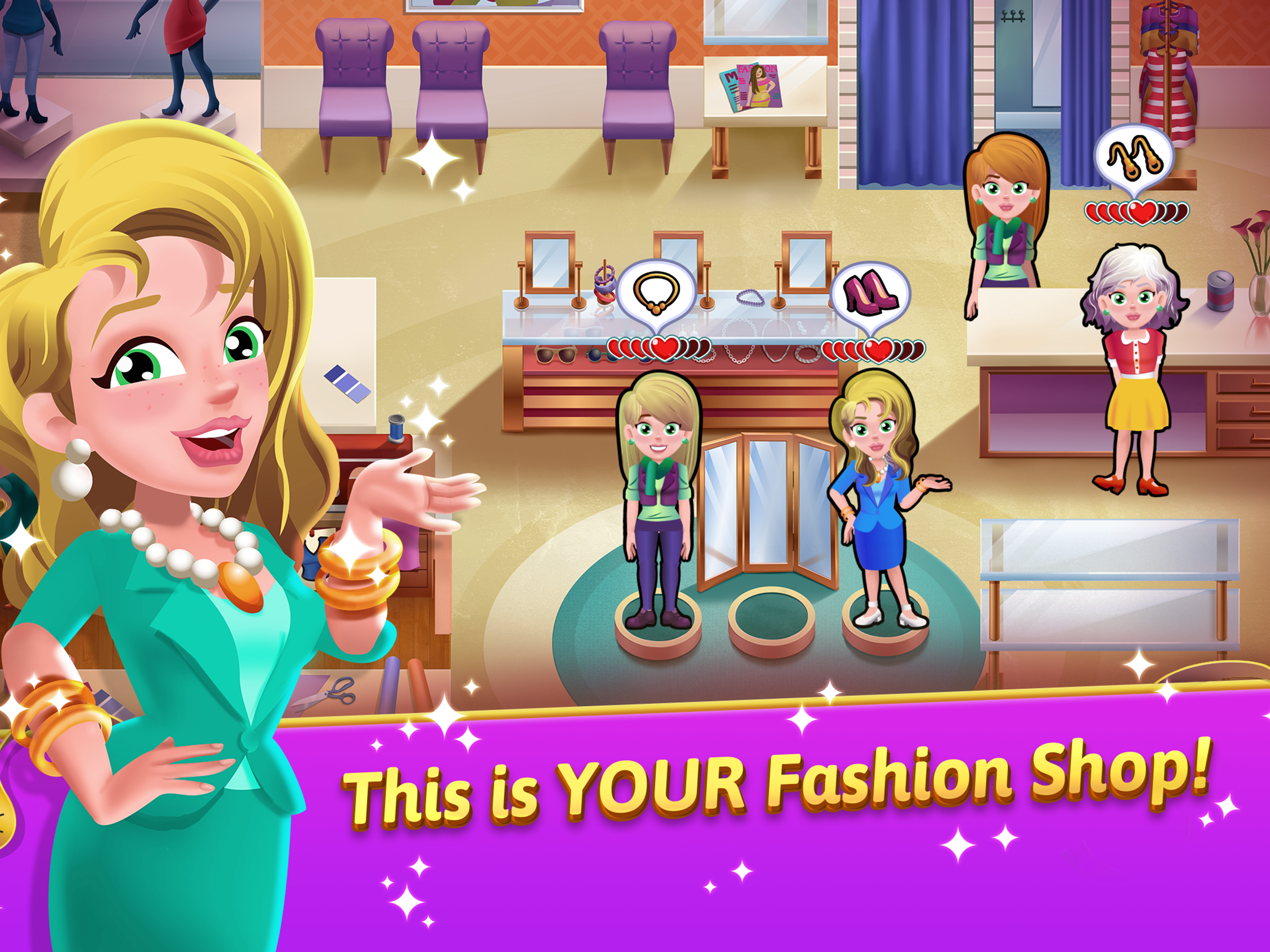 Fashion Salon Dash: Shop Gameのキャプチャ