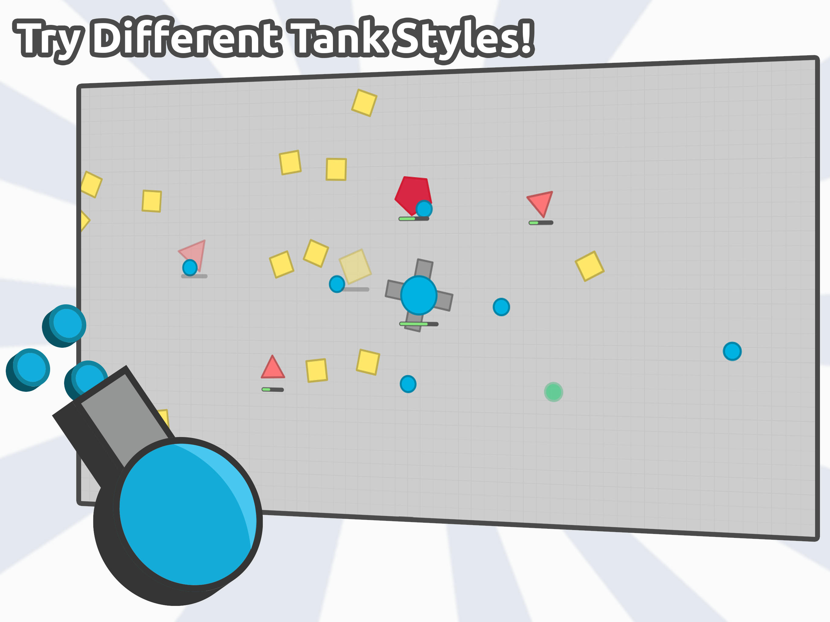 Diep.io2 showing all new tanks + dev tanks 