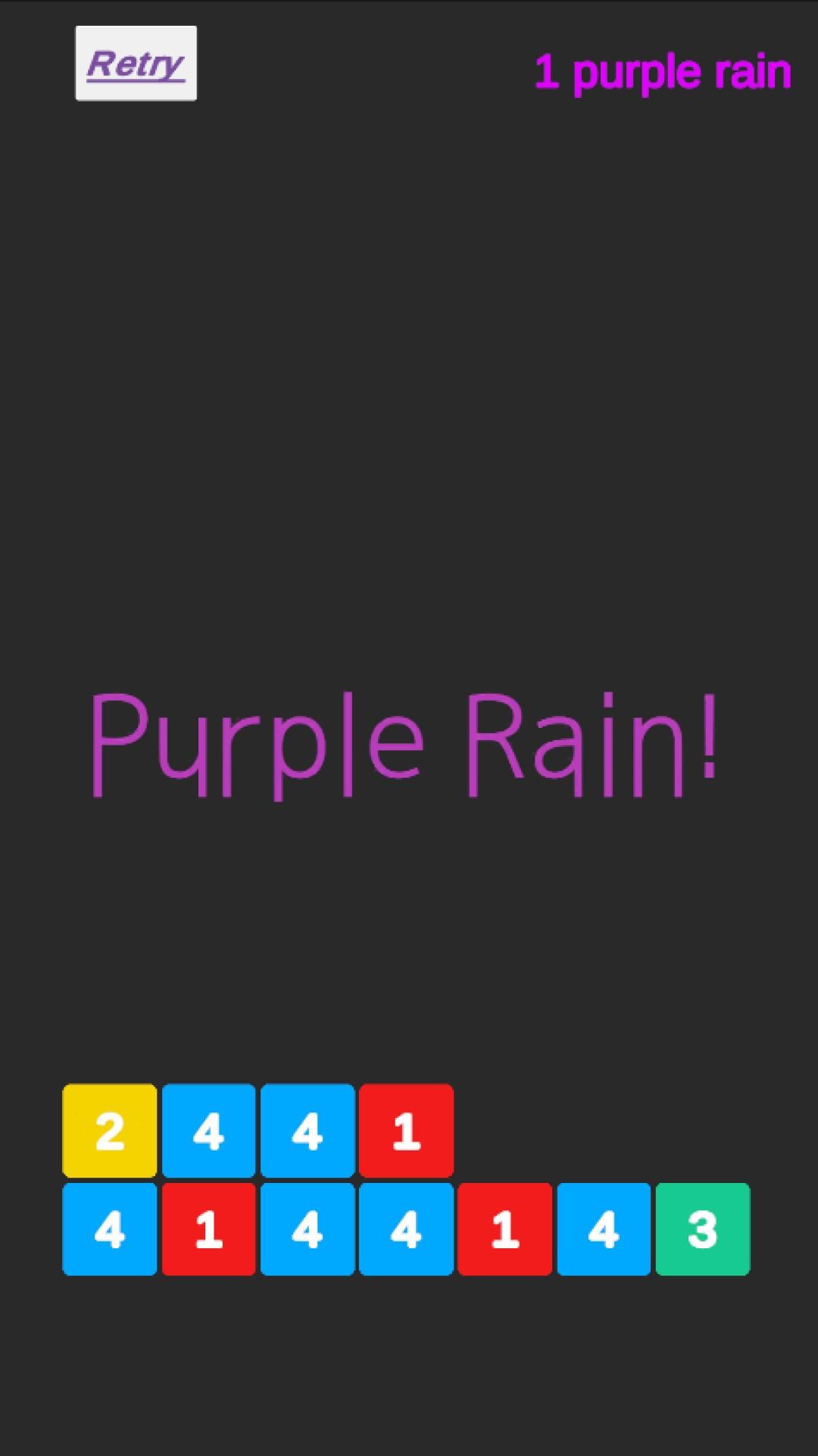 Purple Rain! - 数字のSAME GAMEのキャプチャ
