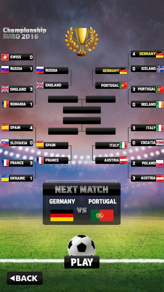 Euro 2016 Soccer Flick Game Screenshot