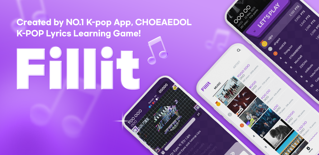 Banner of FillIt-Learn KOREAN with KPOP 