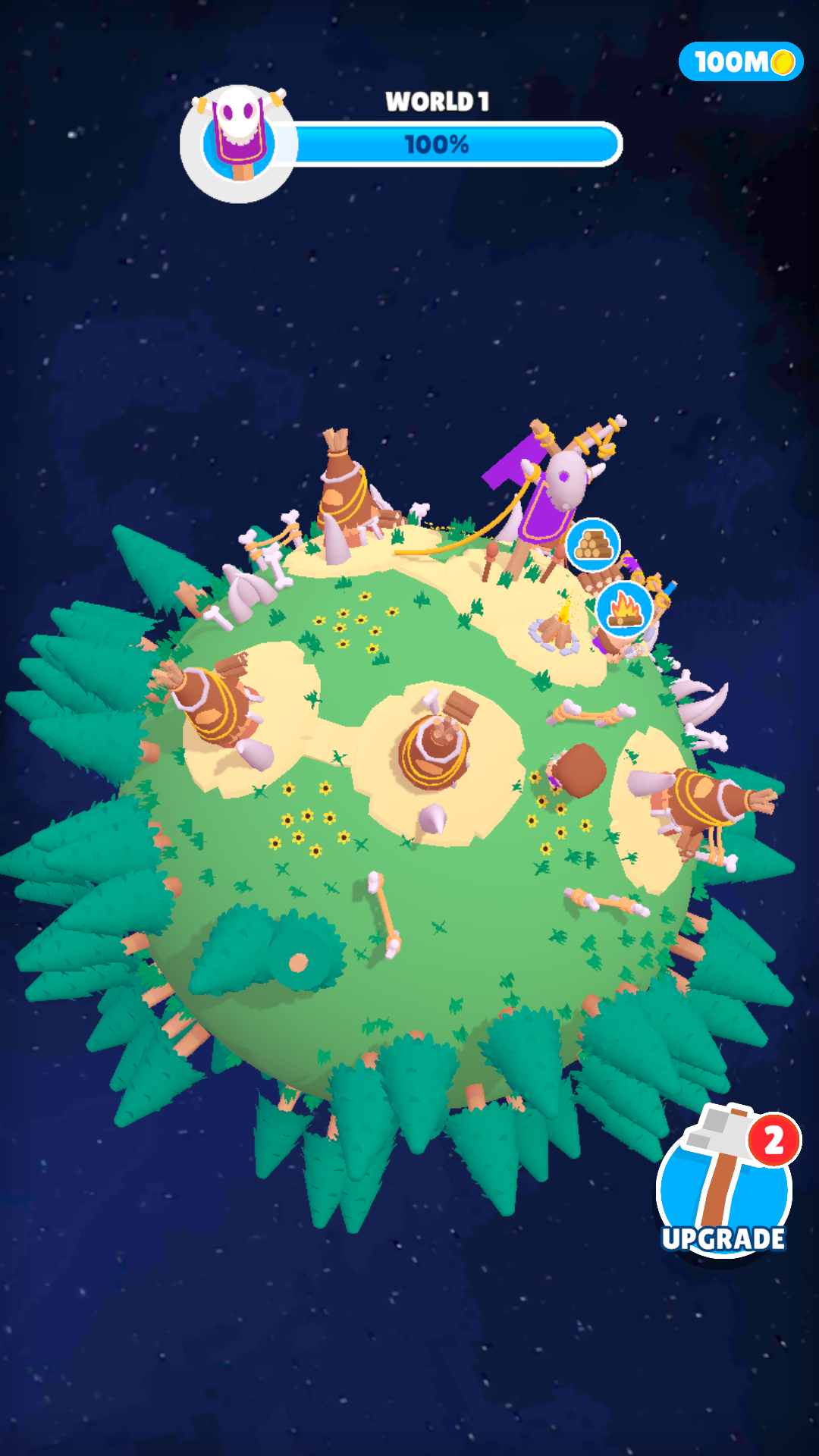 Idle Growing Planet Game Screenshot