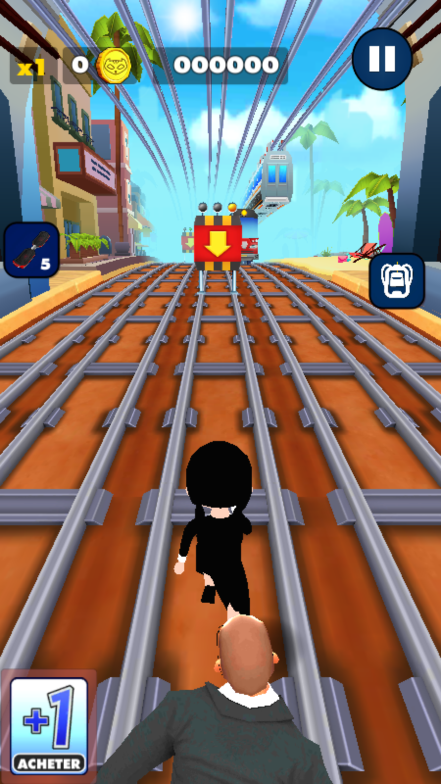 Subway Wednesday Addams run Game Screenshot