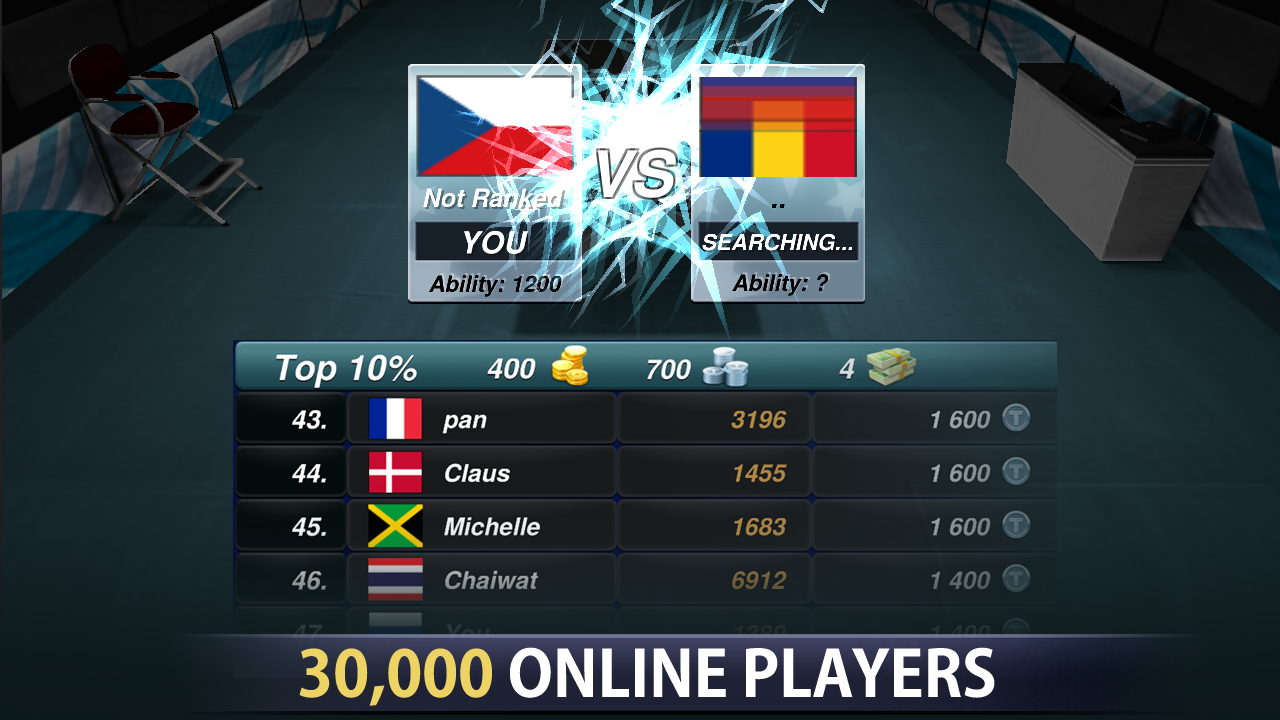 Table Tennis Game Screenshot