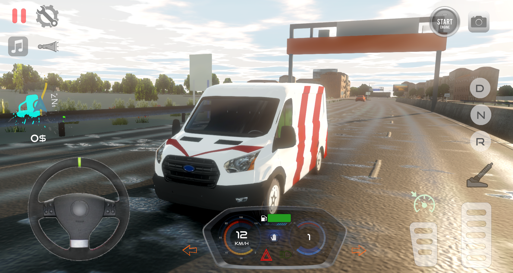 Captura de Tela do Jogo Minibus Simulator Van Car Game