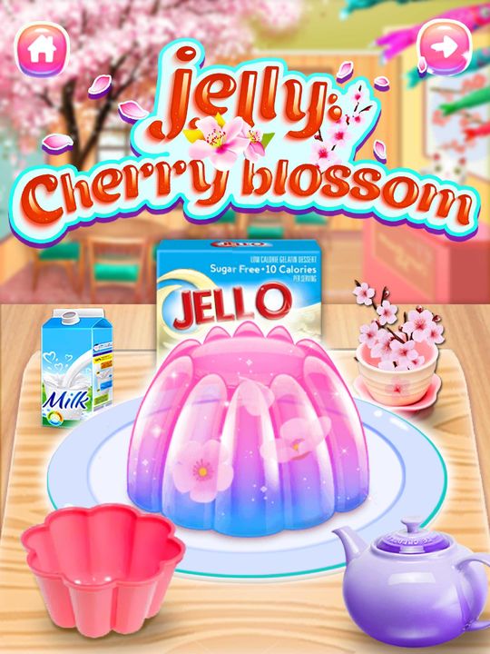 Screenshot 1 of Rainbow Unicorn Cherry Blossom Jello - Girl Games 1.0