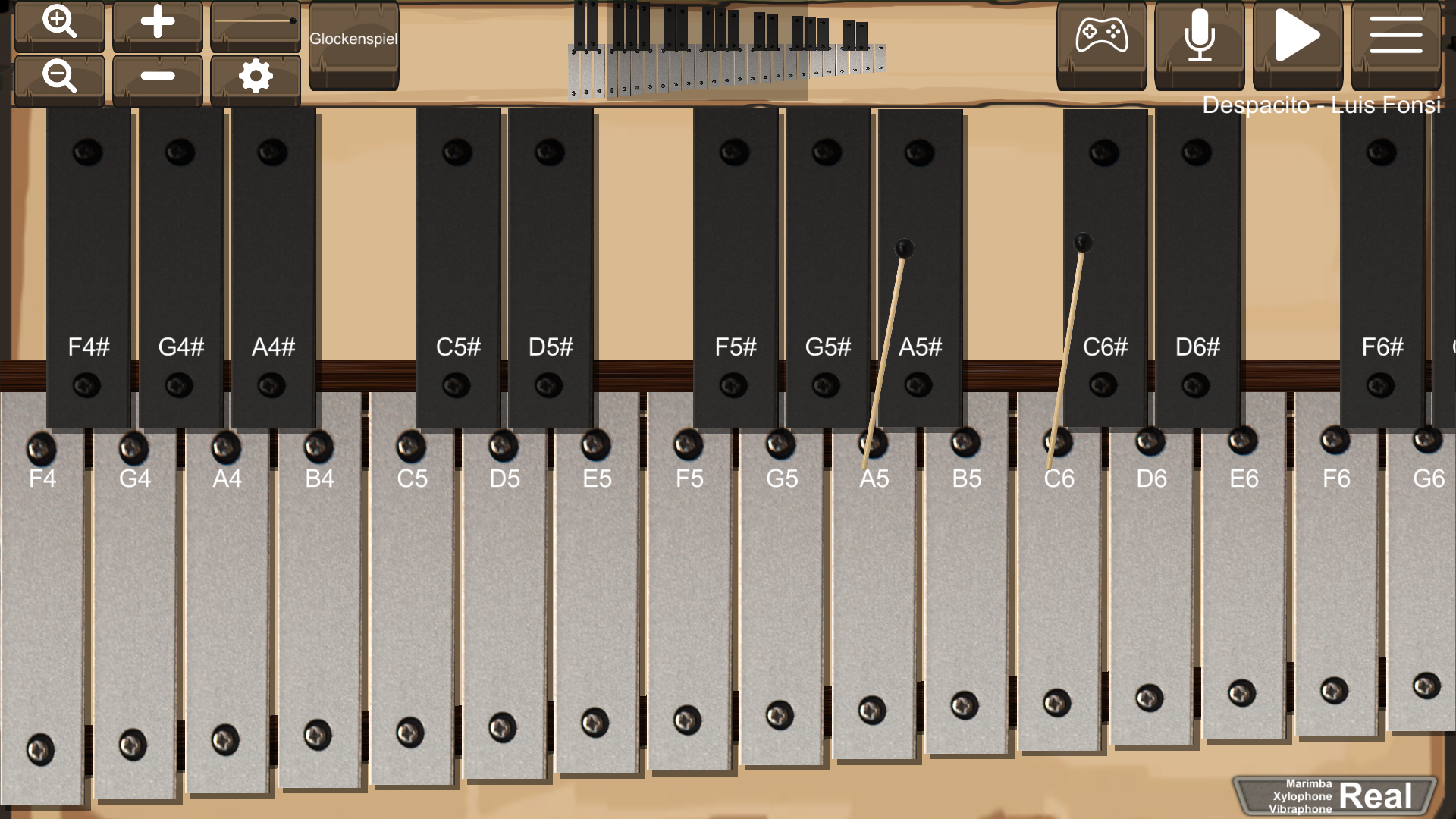 Marimba, Xylophone, Vibraphone Game Screenshot