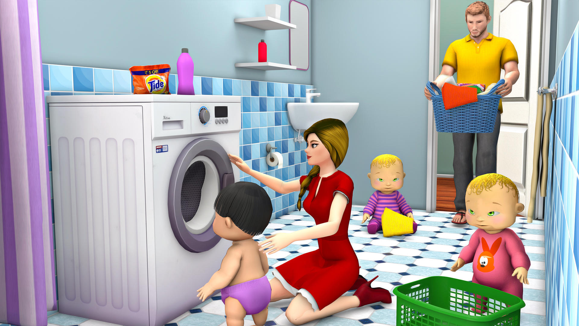 Real Mother Simulator: New Born Twin Baby Games 3D android iOS apk download  for free-TapTap