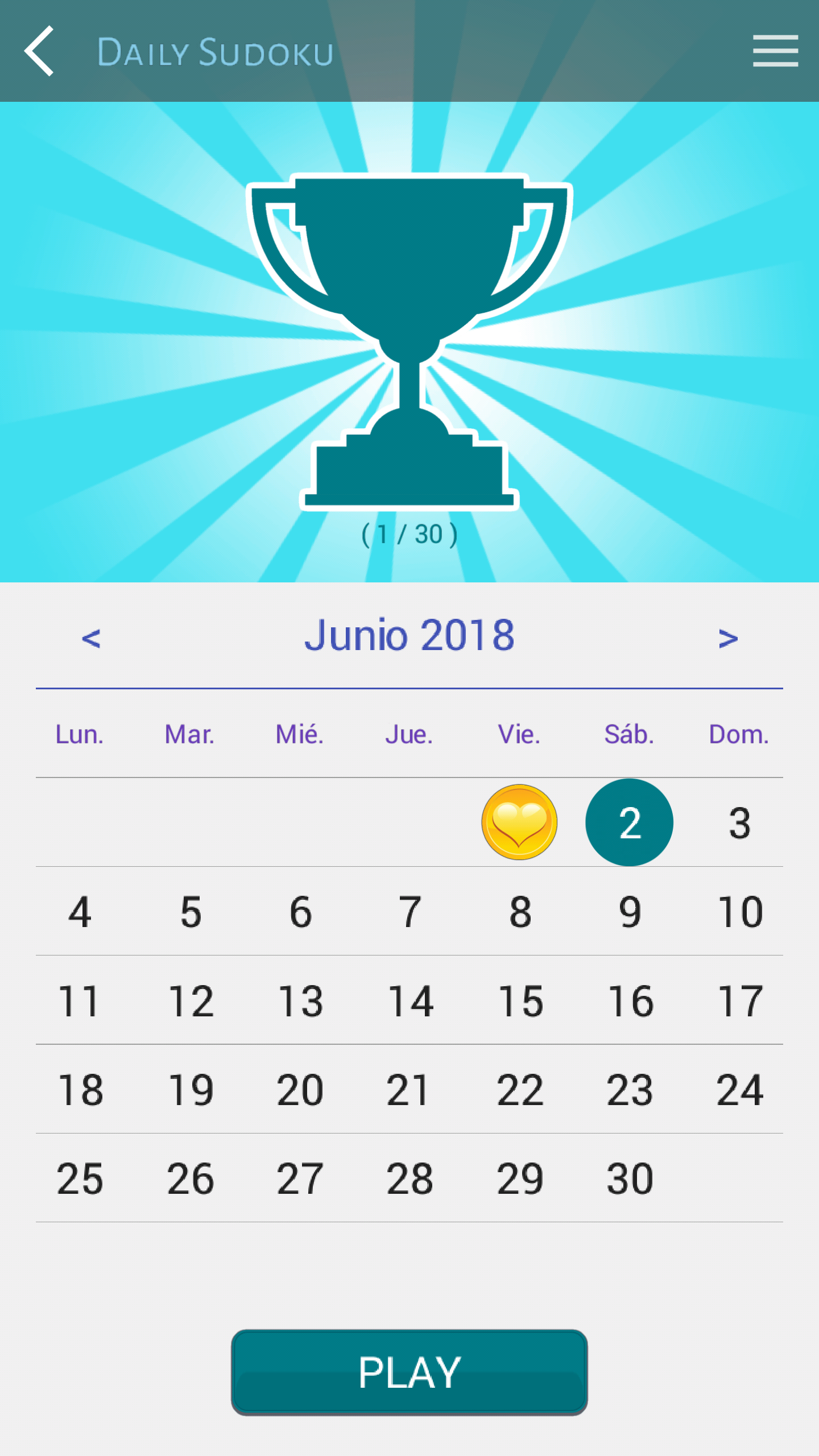 Cuplikan Layar Game Sudoku classic