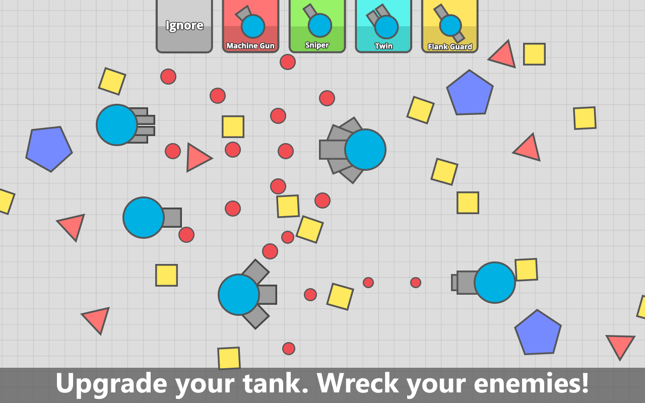 Screenshot of Diep.is - Tanks Diep Online