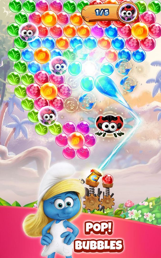 Screenshot of Smurfs Bubble Shooter Story