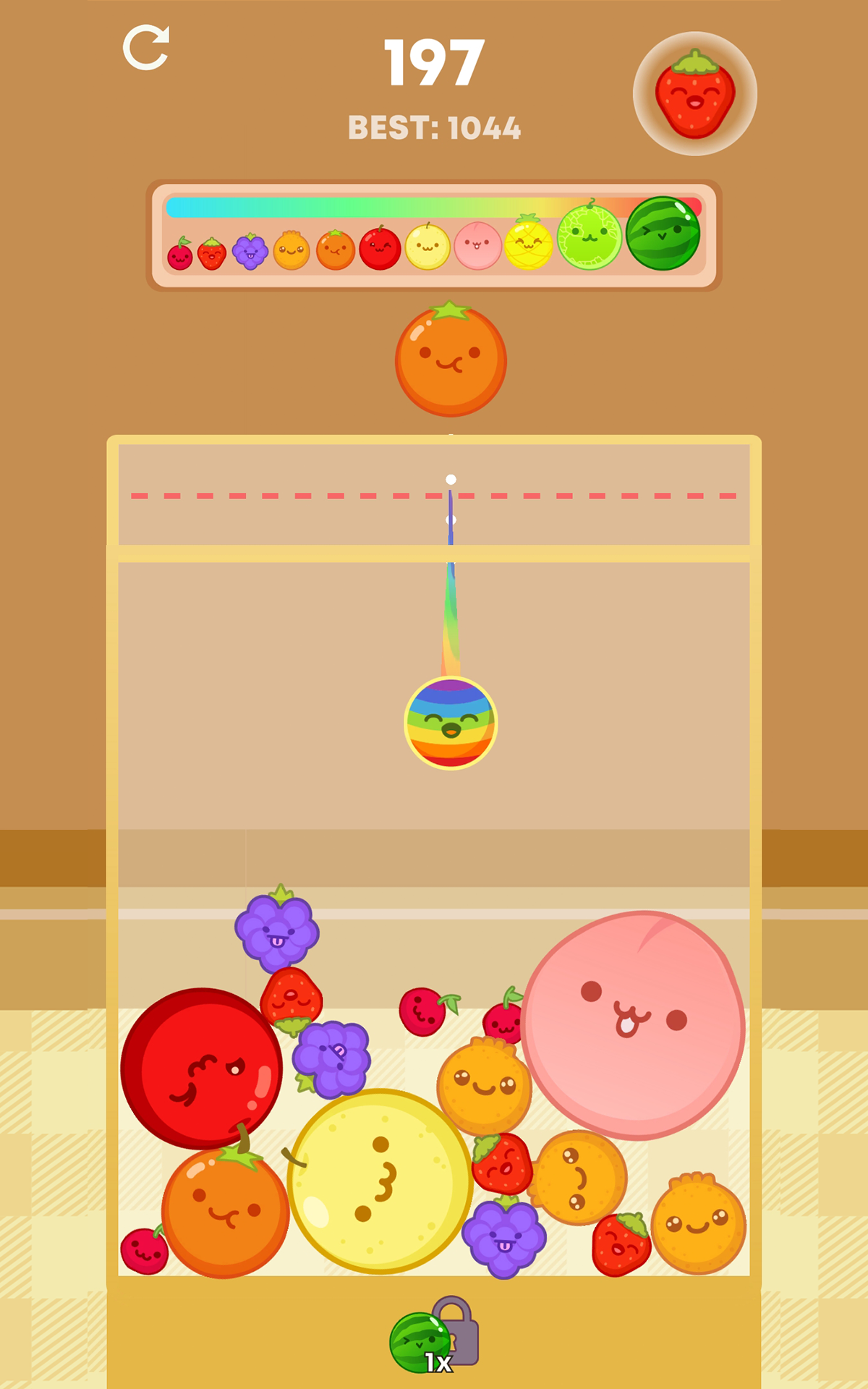 Suika Watermelon Merge Game Screenshot