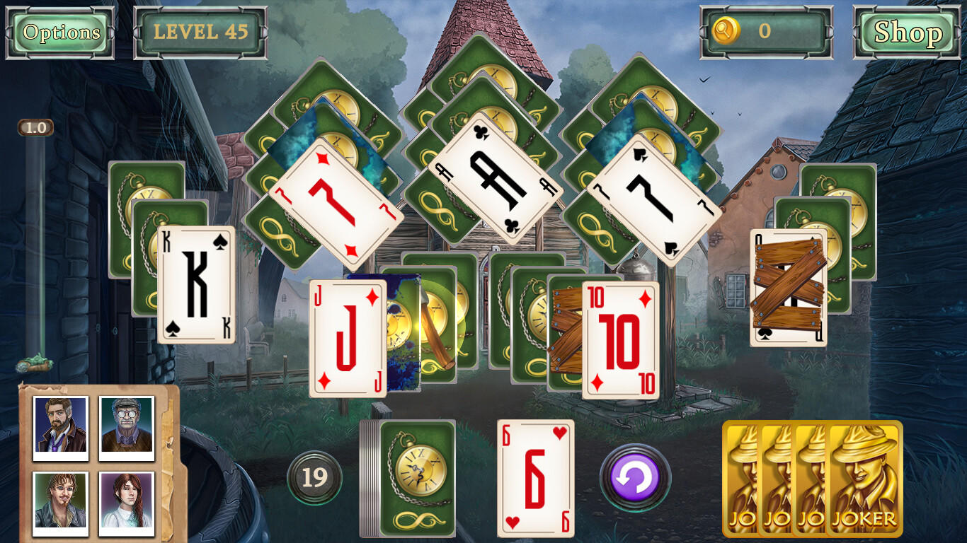 Detective Secrets Solitaire. The Curse of the Village screenshot game