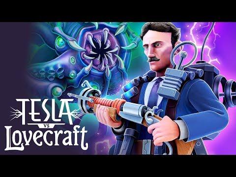 Screenshot of the video of Tesla vs Lovecraft