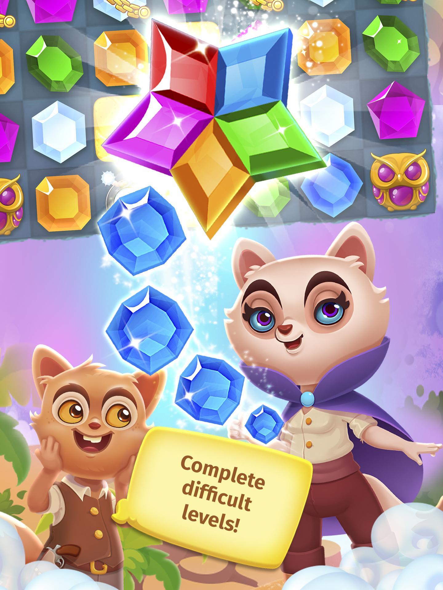 Cuplikan Layar Game Treasure Hunters: free match3 gems