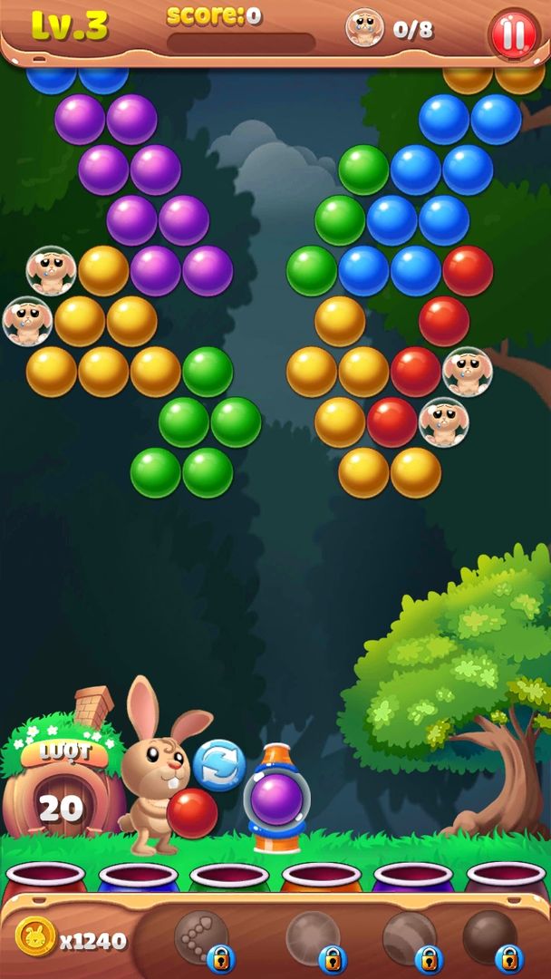 Bubble Bunny Rescue - Bubble Shooter ภาพหน้าจอเกม