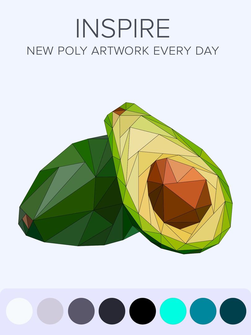 Poly art coloring pages - Color by number low poly ภาพหน้าจอเกม