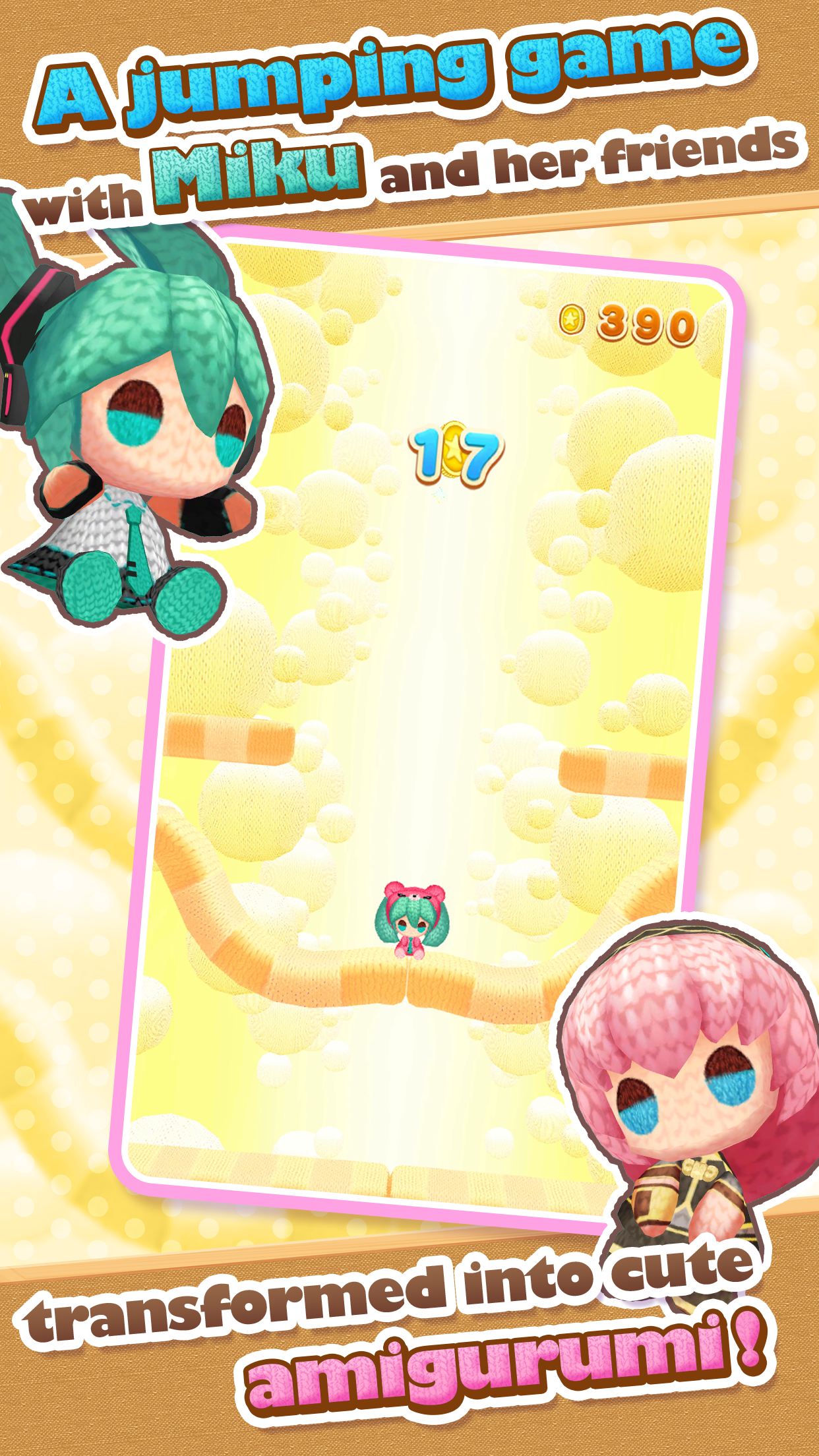 Cuplikan Layar Game Hatsune Miku Amiguru Jump