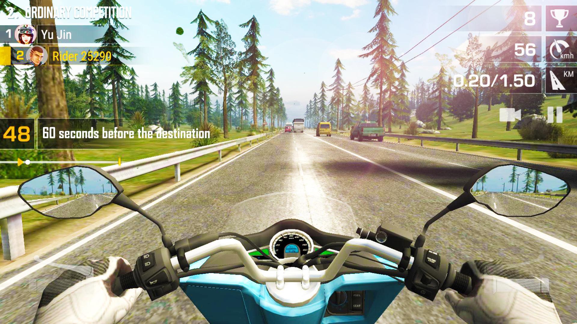 Screenshot 1 of Moto Racer: การจราจรบนทางหลวง 1.0.4