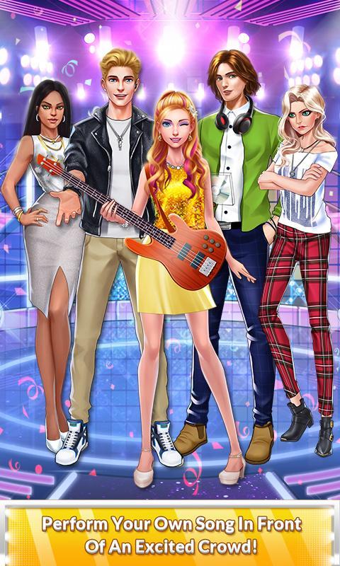 Cuplikan Layar Game Pop Star Celebrity Love Story