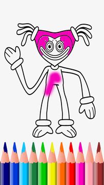 Captura de Tela do Jogo Coloring Book Rainbow Friends