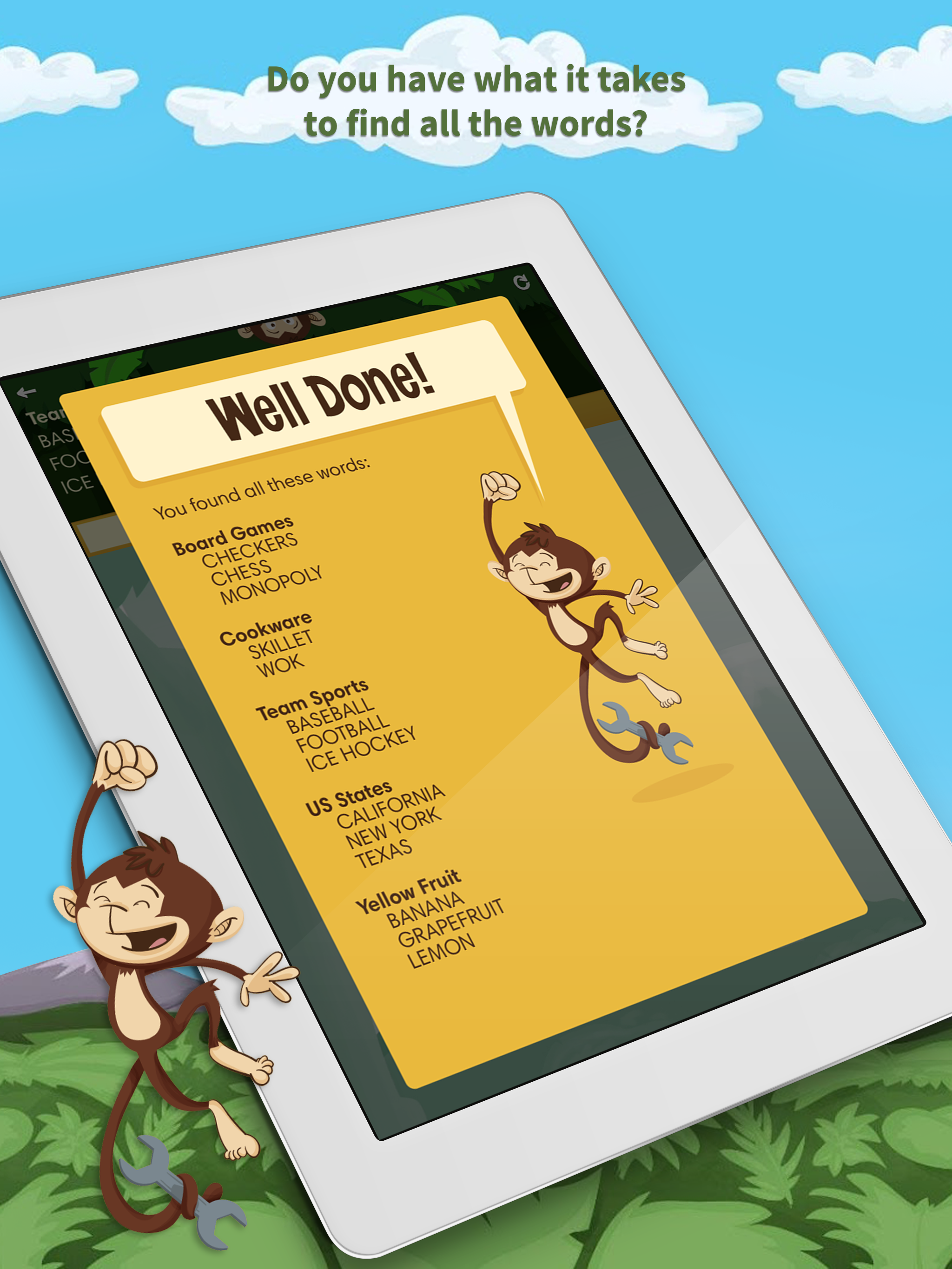 Monkey Wrench – Word Search ภาพหน้าจอเกม