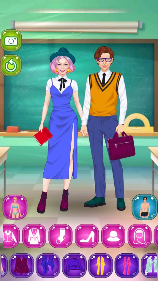 Screenshot of School Couple dress up