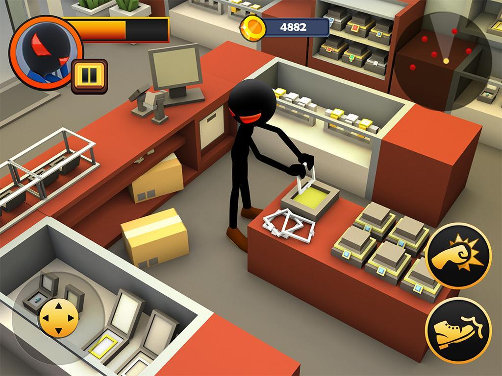 Criminal Stickman Escape 3D ゲームのスクリーンショット