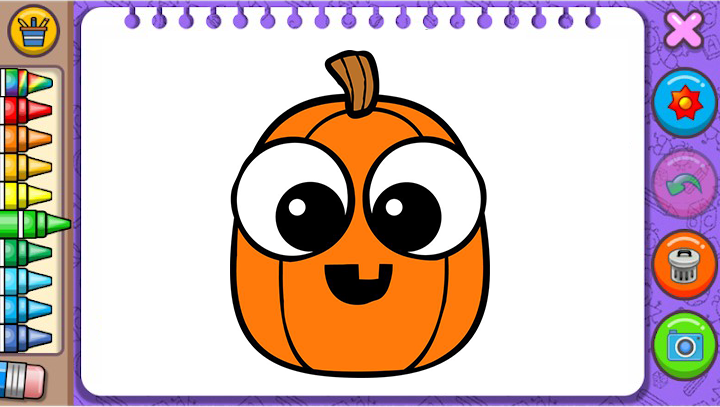 Хэллоуинская Веселая Книжка Раскраска Мобильная Версия Андроид IOS.
