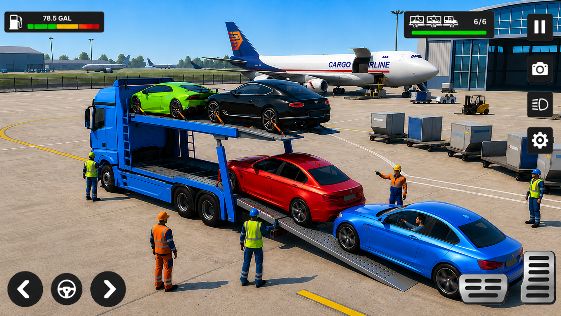 US Real Car Transporter Truck Game Screenshot
