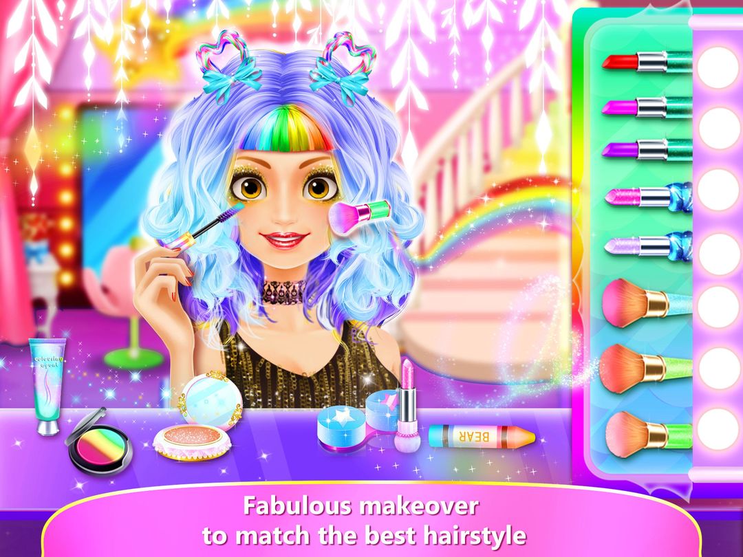 Rainbow Hair Salon - Dress Up ภาพหน้าจอเกม