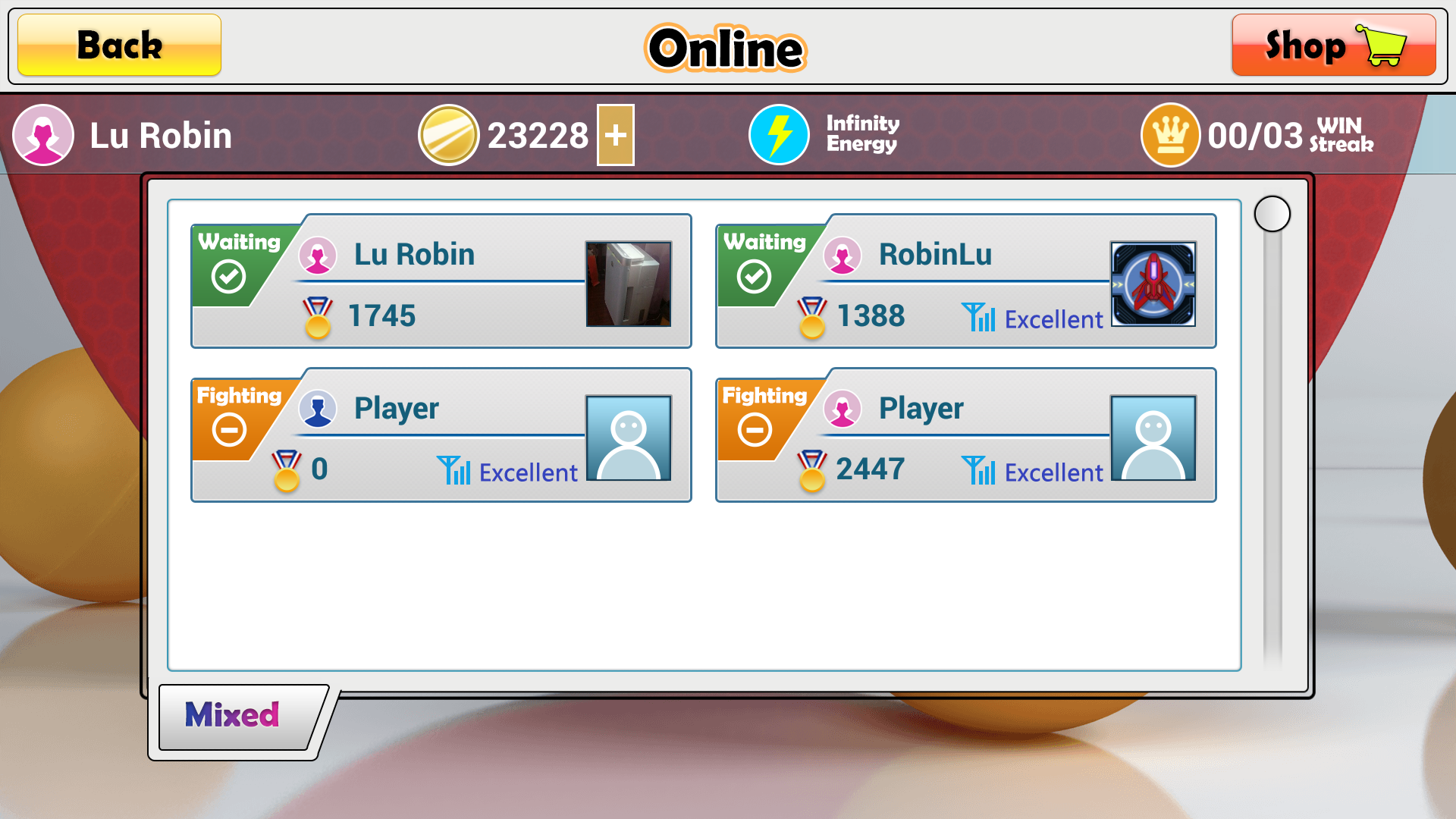 Cuplikan Layar Game Virtual Table Tennis