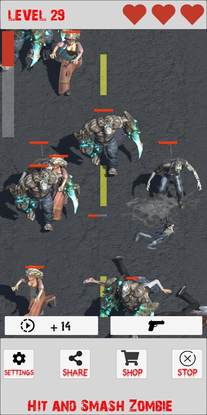Hit and Smash Zombie Game Screenshot