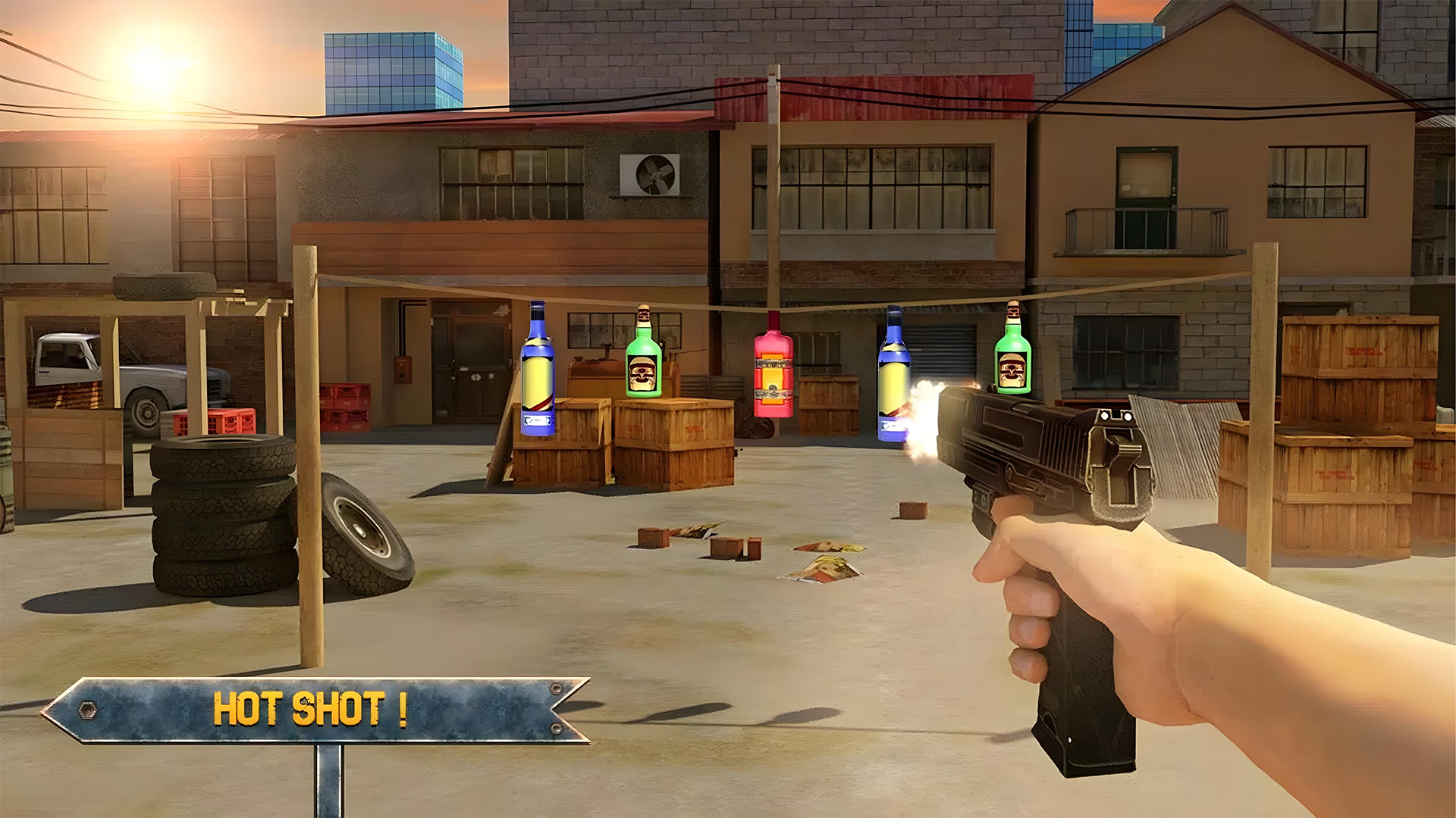 Bottle Shoot 3D Game Game Screenshot