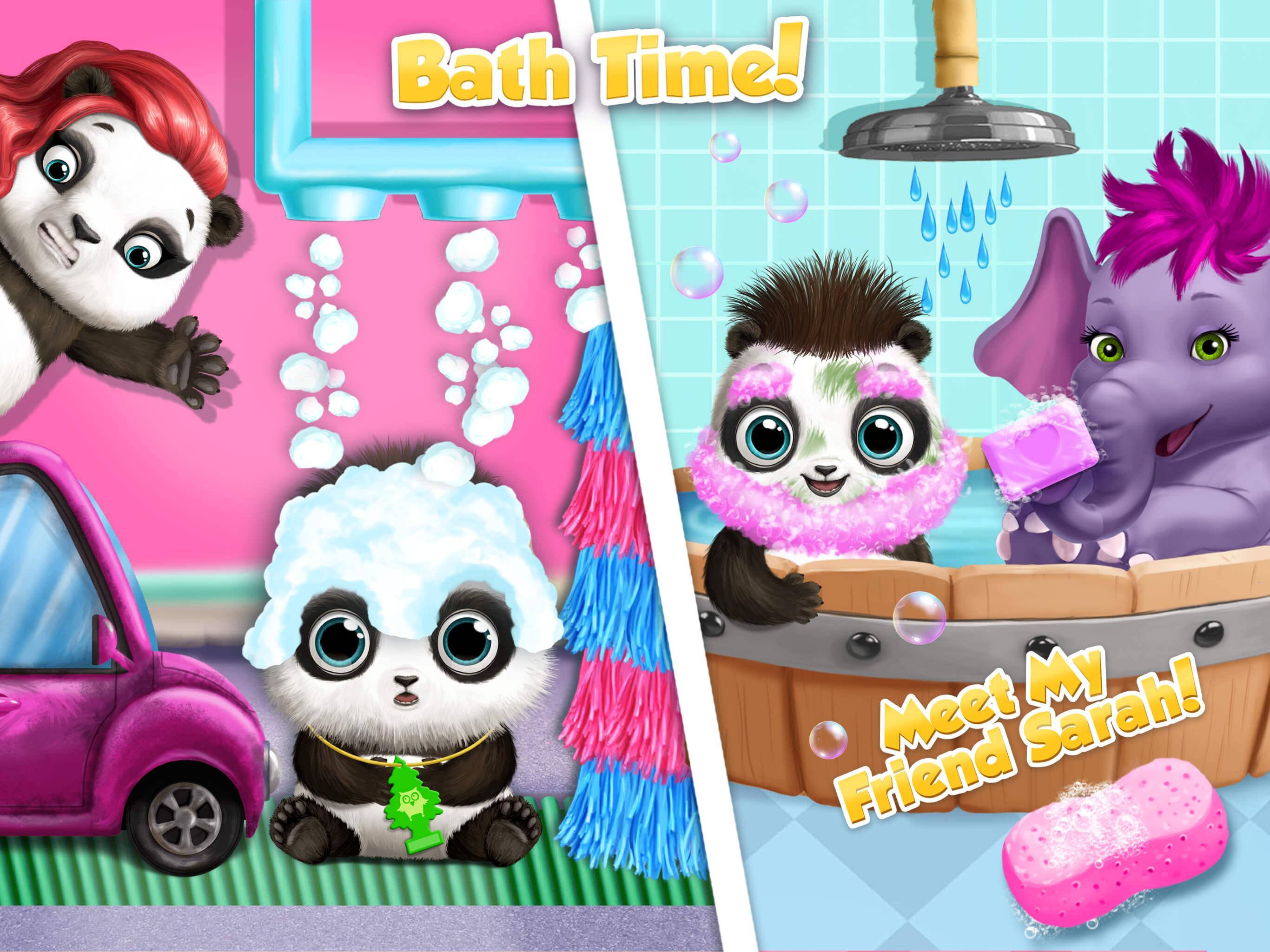 Cuplikan Layar Game Panda Lu Baby Bear Care 2