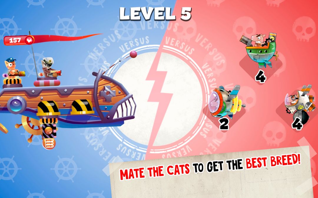 Screenshot of Navy Cats: Ship Battle
