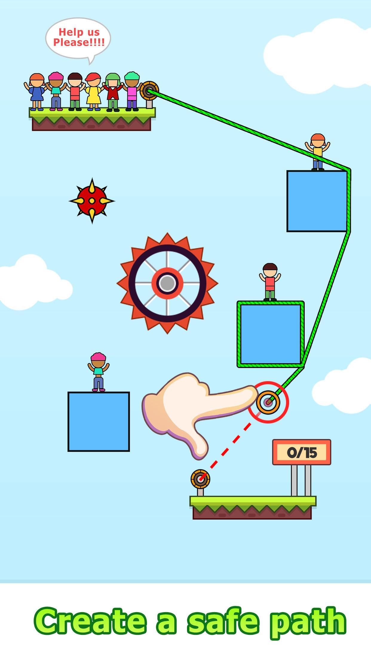 Скриншот игры Rope Hero : Puzzle Physics Game