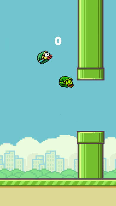 Screenshot of Flappy 2 Players - 两人像素鸟