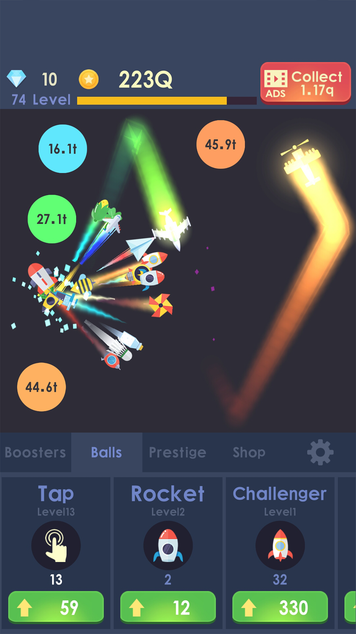 Idle Rocket - Aircraft Evolution & Space Battle Game Screenshot