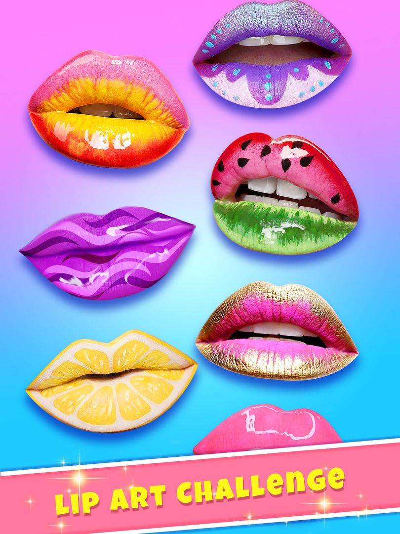 Lip Art Makeup Artist Games 게임 스크린 샷