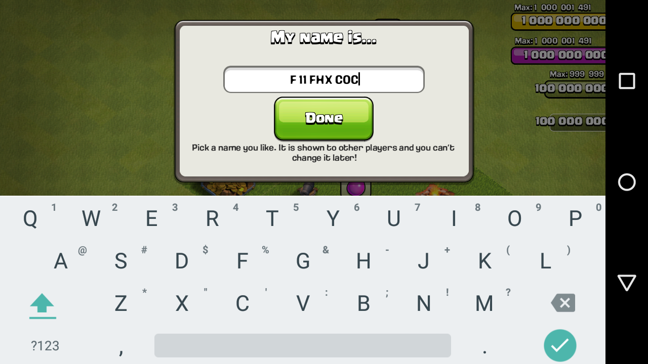 F 11 FHX COC Game Screenshot