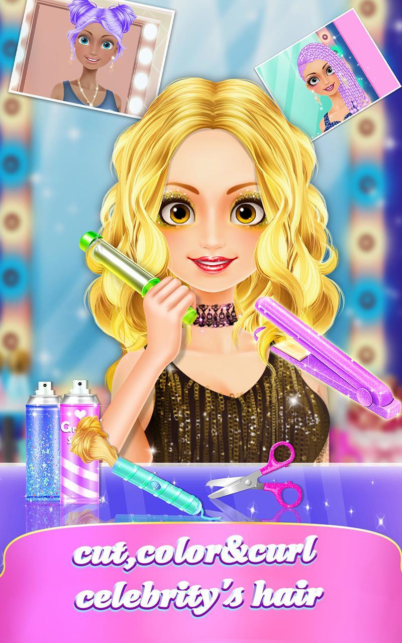 Captura de Tela do Jogo Hollywood Star Hairstylist