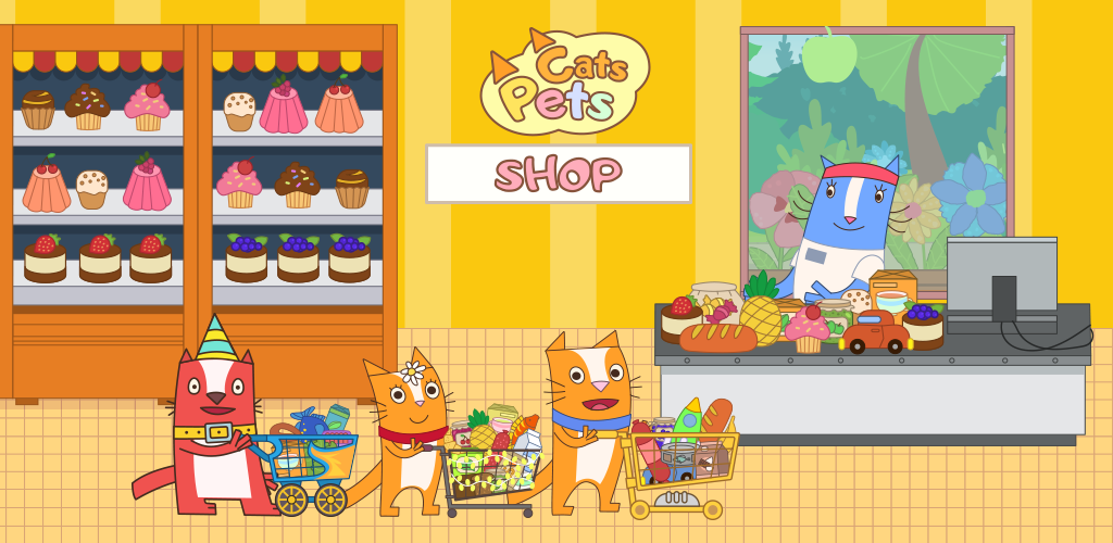 Banner of Cats Pets：小猫咪咪超市 和 购物游戏！ 1.1.0