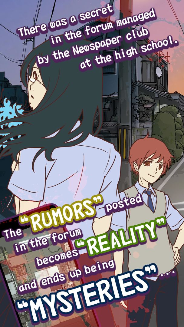 Screenshot of Mysterious Forum and 7 Rumors [Visual Novel]
