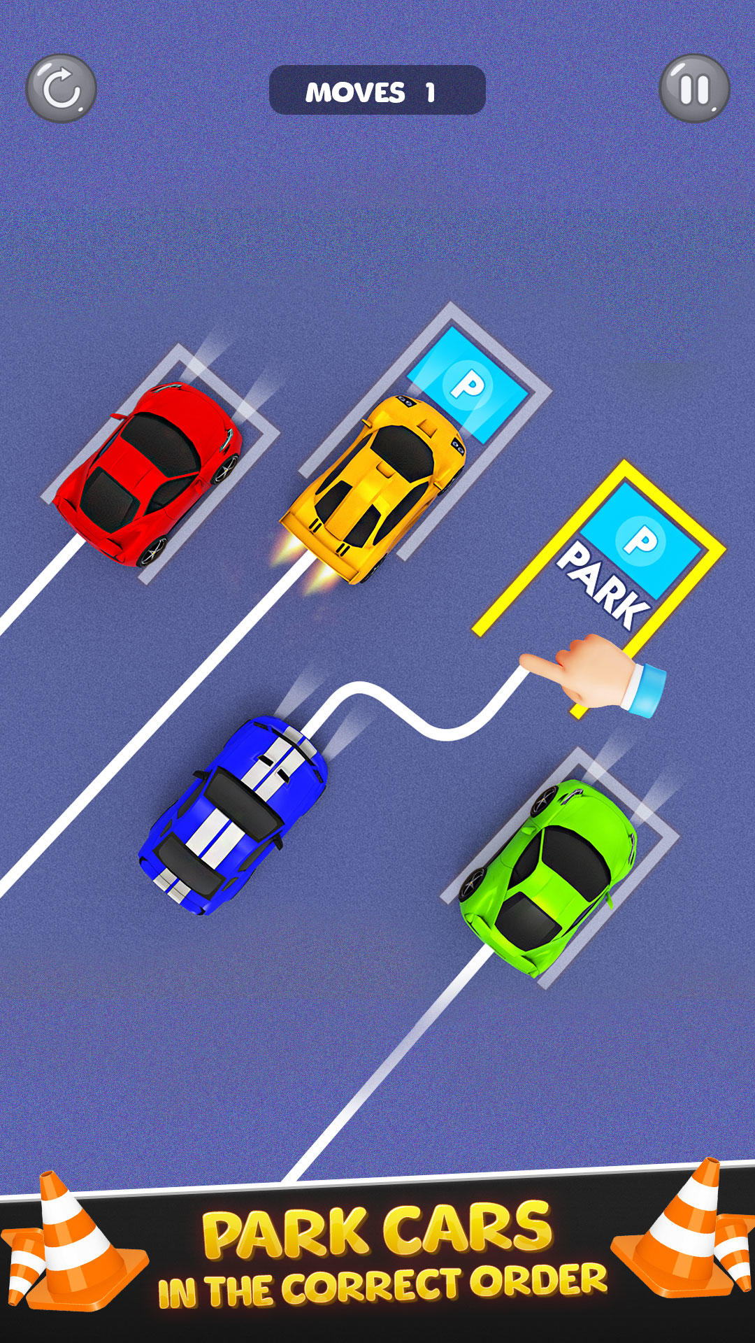 Captura de Tela do Jogo Car Parking Order Car Escape