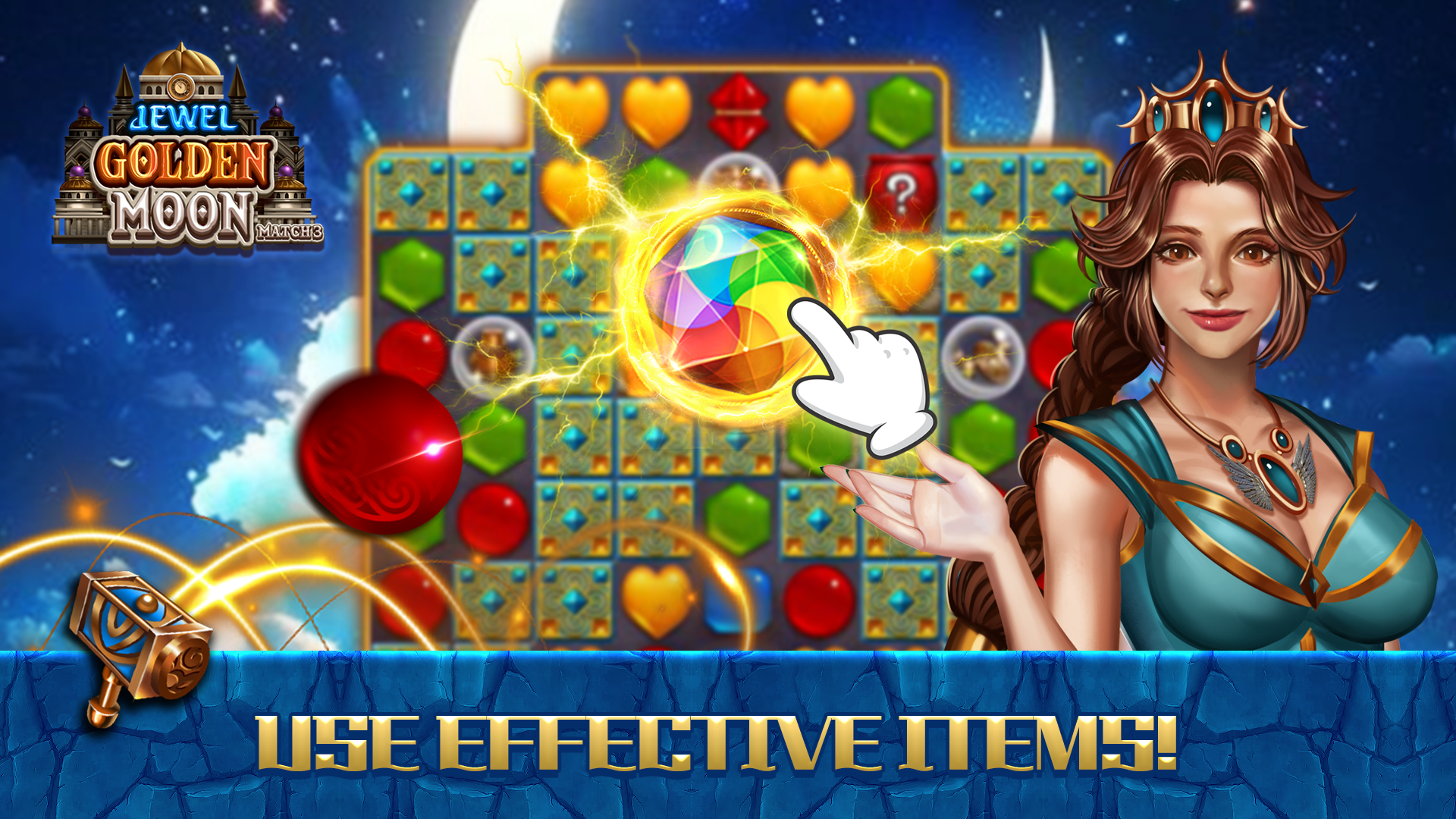 Jewel Golden Moon:Match3 Game Screenshot