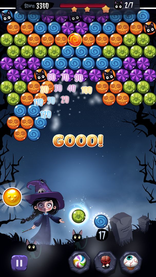 Spooky Bubbles screenshot game