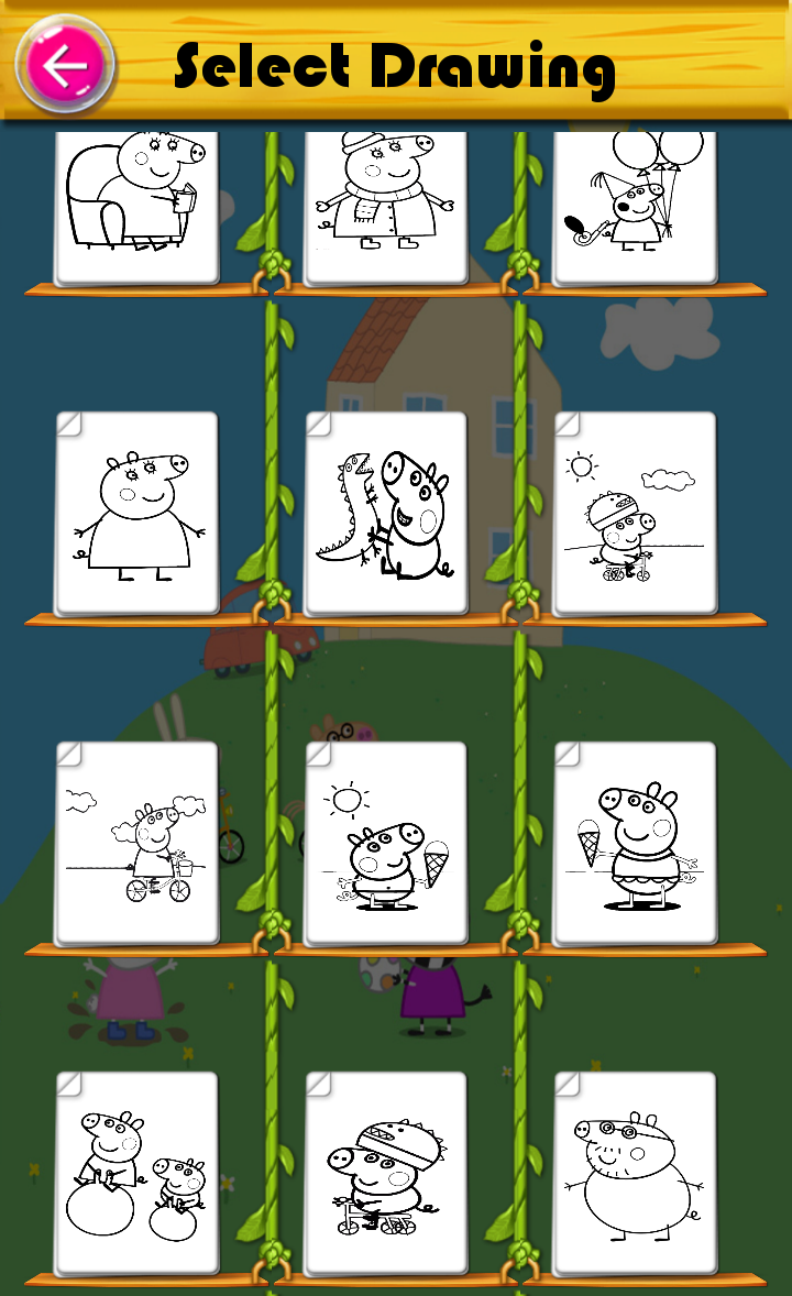 coloring book  pépa Game Screenshot