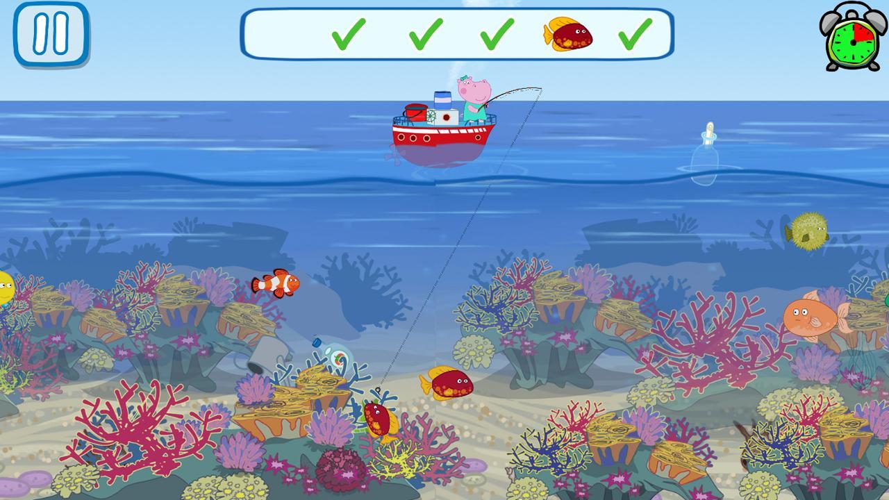 Funny Kids Fishing Games Game Screenshot